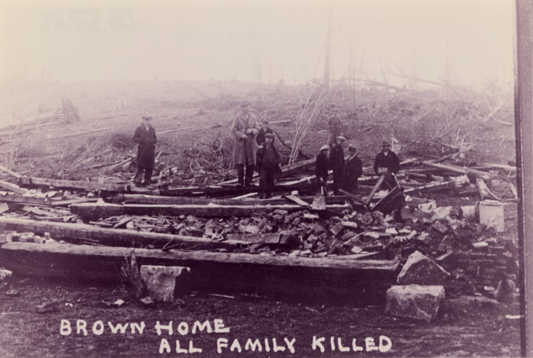 Brown family home destroyed