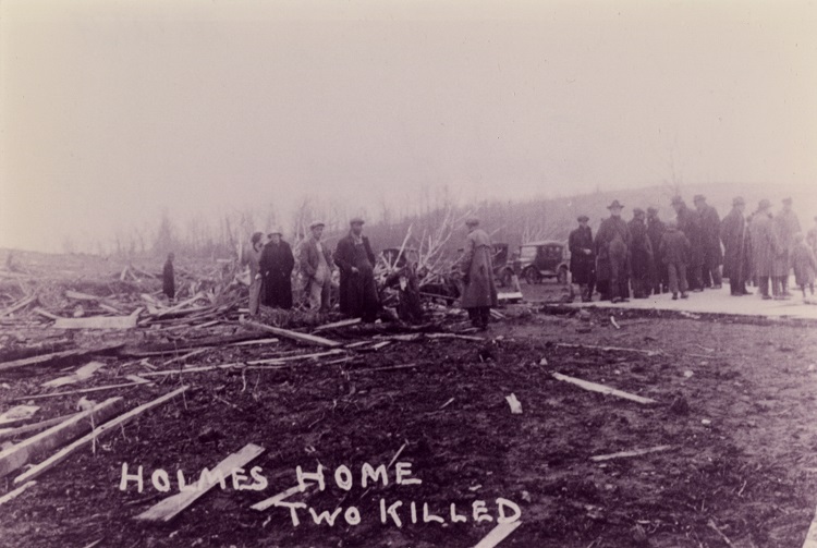 Holmes family home destoryed