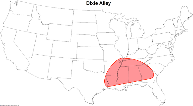 Dixie Alley Map