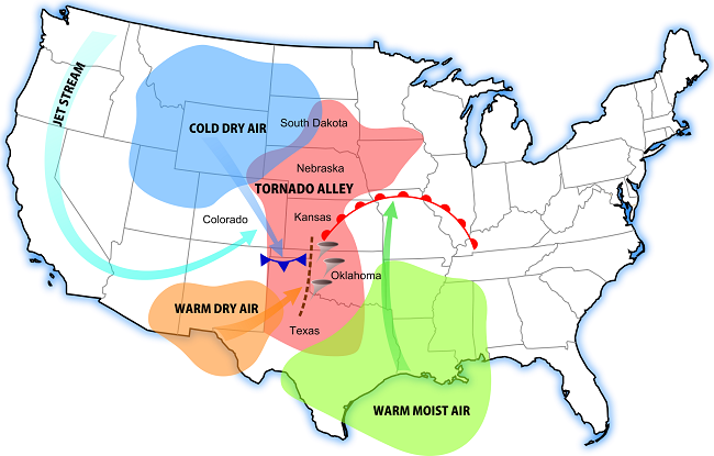 Tornado Alley Map