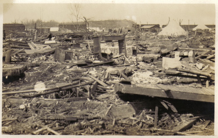Damage in Griffin, Indiana